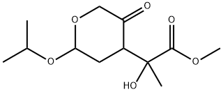 四氢-ALPHA-羟基-ALPHA-甲基-2-(异丙氧基)-5-氧代-2H-吡喃-4-乙酸甲酯, 1044244-99-6, 结构式