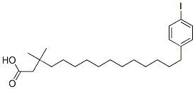 15-(4-iodophenyl)-3,3-dimethylpentadecanoic acid Structure