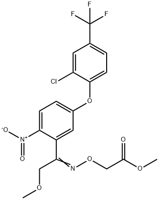 [[[1-[5-[2-Chloro-4-(trifluoromethyl)phenoxy]-2-nitrophenyl]-2-methoxyethylidene]amino]oxy]acetic acid methyl ester Structure