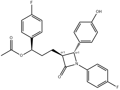 3-O-乙酰基依折麦布,1044664-24-5,结构式