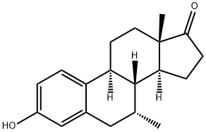 3-ヒドロキシ-7α-メチルエストラ-1,3,5(10)-トリエン-17-オン 化学構造式