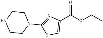 2-(1-哌嗪)-4-噻唑羧酸乙酯, 104481-24-5, 结构式
