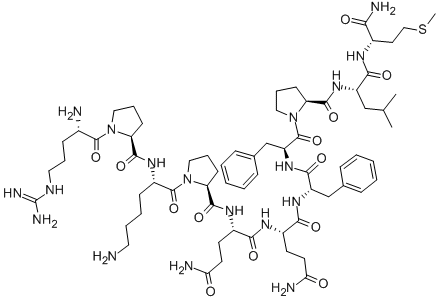 ARG-PRO-LYS-PRO-GLN-GLN-PHE-PHE-PRO-LEU-MET- NH2 结构式