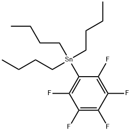 トリブチル(ペンタフルオロフェニル)スタンナン 化学構造式