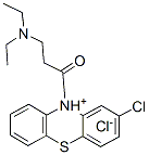 2-chloro-10-[3-(diethylamino)propionyl]-10H-phenothiazinium chloride Struktur