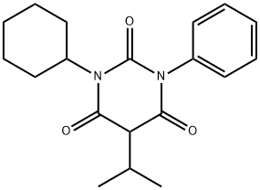 1-Cyclohexyl-5-isopropyl-3-phenylbarbituric acid Structure