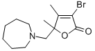 2(5H)-FURANONE, 3-BROMO-5-((HEXAHYDRO-1H-AZEPIN-1-YL)METHYL)-4,5-DIMET HYL- 结构式