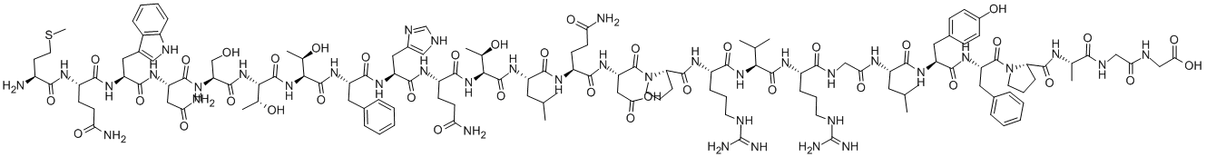 MET-GLN-TRP-ASN-SER-THR-THR-PHE-HIS-GLN-THR-LEU-GLN-ASP-PRO-ARG-VAL-ARG-GLY-LEU-TYR-PHE-PRO-ALA-GLY-GLY, 104504-34-9, 结构式