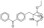 N-Acetyl-α-cyano-p-benzoyl-D,L-phenylalanine, Ethyl Ester Struktur