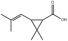 2,2-DIMETHYL-3-(2-METHYLPROP-1-ENYL)CYCLOPROPANECARBOXYLIC ACID Struktur
