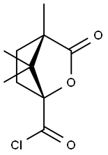 (1S)-3-氧代-4,7,7-三甲基-2-氧杂双环[2.2.1]庚烷-1-甲酰氯 结构式