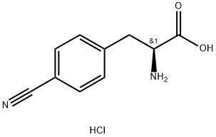 4-氰基-L-苯丙氨酸单盐酸盐, 104531-20-6, 结构式