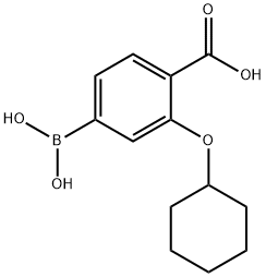 4-二羟硼基-2-(环己基氧基)苯甲酸, 1045780-95-7, 结构式