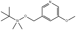 3-((TERT-ブチルジメチルシリルオキシ)メチル)-5-メトキシピリジン 化学構造式