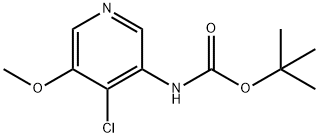 TERT-BUTYL 4-CHLORO-5-METHOXYPYRIDIN-3-YLCARBAMATE, 1045858-17-0, 结构式