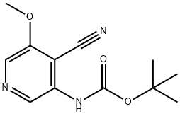 (4-氰基-5-甲氧基吡啶-3-基)氨基甲酸叔丁酯, 1045858-19-2, 结构式