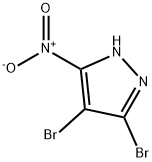 3,4-二溴-5-硝基-1H-吡唑, 104599-37-3, 结构式