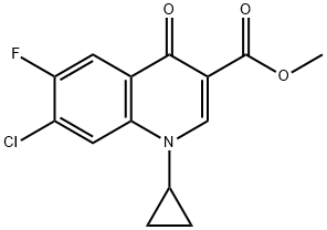 3-Quinolinecarboxylic acid, 7-chloro-1-cyclopropyl-6-fluoro-1,4-dihydro-4-oxo-, Methyl ester, 104599-90-8, 结构式