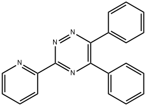 5,6-ジフェニル-3-(2-ピリジル)-1,2,4-トリアジン 化学構造式