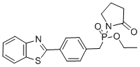ethyl (4-benzothiazol-2-ylbenzyl)(2-oxopyrrolidino)phosphinate Structure