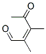 2-Pentenal, 2,3-dimethyl-4-oxo-, (Z)- (9CI) Structure