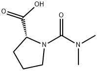 (R)-1-(二甲基氨基甲酰基)吡咯烷-2-甲酸, 1046139-15-4, 结构式