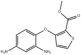 3-(2,4-ジアミノフェノキシ)-2-チオフェンカルボン酸メチル 化学構造式