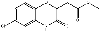 (6-氯-2H-1,4-苯并噁唑-3(4H)-酮-2-基)乙酸甲酯 结构式