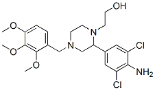 4-amino-3,5-dichlorophenyl-4-((2,3,4-trimethoxyphenyl)methyl)-1-piperazineethanol Structure