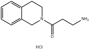 3-アミノ-1-[3,4-ジヒドロ-2(1H)-イソキノリニル]-1-プロパノン塩酸塩 化学構造式