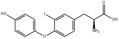 O-(4-ヒドロキシフェニル)-3-ヨード-L-チロシン 化学構造式