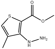 METHYL 3-HYDRAZINO-4-METHYLTHIOPHENE-2-CARBOXYLATE 化学構造式