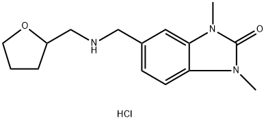 1,3-Dimethyl-5-{[(tetrahydro-furan-2-ylmethyl)-amino]-methyl}-1,3-dihydro-benzoimidazol-2-one Structure