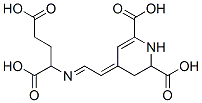 1,2,3,4-テトラヒドロ-4-[2-[(1,3-ジカルボキシプロピル)イミノ]エチリデン]ピリジン-2,6-ジカルボン酸 化学構造式
