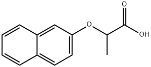 2-(2-ナフチルオキシ)プロパン酸 化学構造式