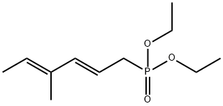 [(2E,4E)-4-甲基-2,4-己二烯基]膦酸二乙酯,104701-95-3,结构式