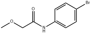 N-(4-ブロモフェニル)-2-メトキシアセトアミド 化学構造式