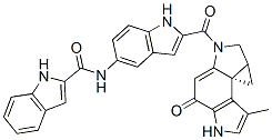 1H-Indole-2-carboxamide, N-(2-((4,5,8,8a-tetrahydro-7-methyl-4-oxocycl opropa(c)pyrrolo(3,2-e)indol-2(1H)-yl)carbonyl)-1H-indol-5-yl)-, (7bS) - Structure