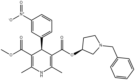 3,5-Pyridinedicarboxylic acid, 1,4-dihydro-2,6-dimethyl-4-(3-nitrophenyl)-, methyl 1-(phenylmethyl)-3-pyrrolidinyl ester, [S-(R*,S*)]-|