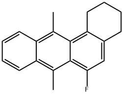 6-fluoro-(1,2,3,4-tetrahydro-7,12-dimethylbenz(a)anthracene) 结构式