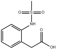2-(2-(メチルスルホンアミド)フェニル)酢酸 化学構造式