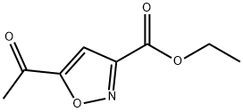 5-アセチルイソオキサゾール-3-カルボン酸エチル 化学構造式