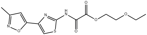 2-ethoxyethyl N-(4-(3-methyl-5-isoxazolyl)-2-thiazolyl)oxamate Structure