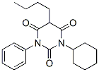 5-ブチル-1-シクロヘキシル-3-フェニルバルビツル酸 化学構造式