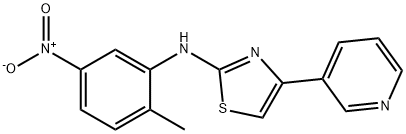 N-(2-甲基-5-硝基苯基)-4-(3-吡啶基)-2-氨基噻唑,1048007-94-8,结构式