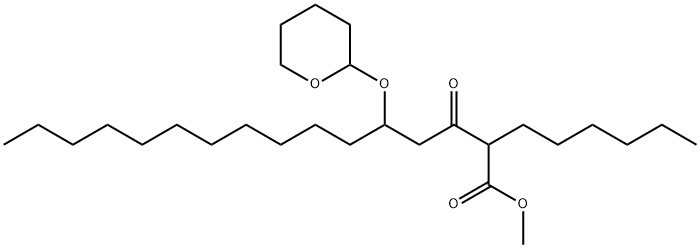 2-Hexyl-3-oxo-5-[(tetrahydro-2H-pyran-2-yl)oxy]-hexadecanoic Acid Methyl Ester Struktur