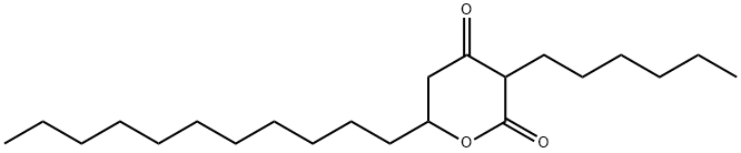 3-己基二氢-6-十一烷基-2H-吡喃-2,4(3H)-二酮, 104801-95-8, 结构式
