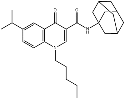 N-(Adamant-1-yl)-6-isopropyl-4-oxo-1-pentyl-1,4-dihydroquinolin-3-carboxamide Structure
