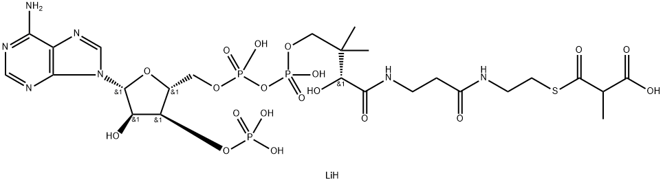 丙二酸单酰辅酶A 锂盐, 104809-02-1, 结构式