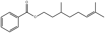 安息香酸3,7-ジメチル-6-オクテニル 化学構造式